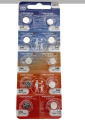Renata 346 Silver Oxide Battery 1.55V SR712SW Swiss Made (Pack of 10)