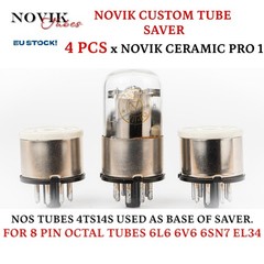Novik 8 Pin Octal Tube Ceramic Socket Saver Pro1 For 6L6 6V6 6sn7 El34 4pcs