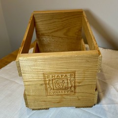 Vtg Rustic Napa Valley Box Co. 20 CD DVD Video Game Display Wood Storage Crate