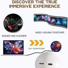 Crystal Ball Video Player Digital Photo Frame USB WiFi MP4 JPG White 2.76in