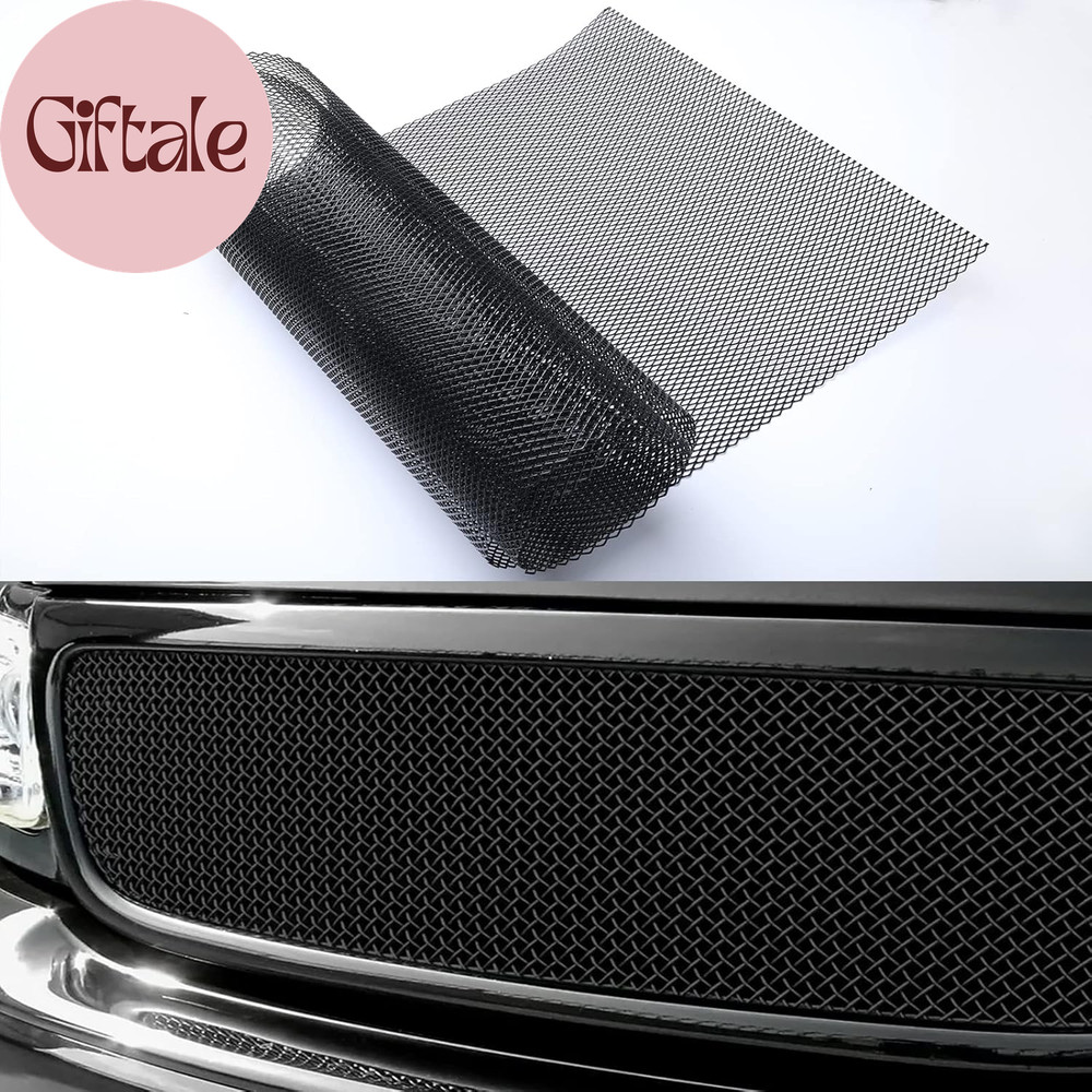 40″X13″ Universal Black Metal Mesh: Aluminum Alloy 3 X 6Mm Rhombic Hole Car Gril