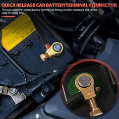 4Pcs Heavy Duty Brass Car Boat Battery Terminal Connector Top Post Cable Clamp