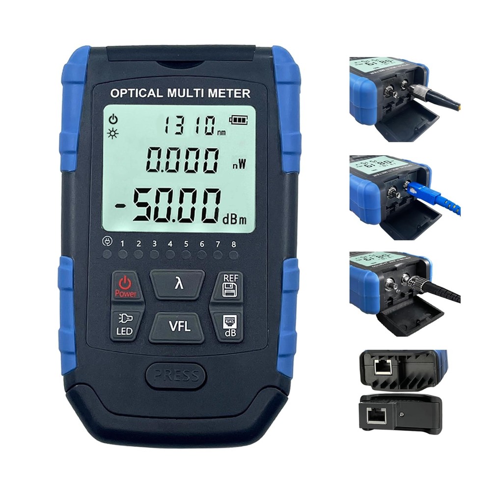 5-in-1 Fiber Optic Cable Tester – Portable Optical Power Meter With Light, FC…