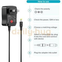 12W 3V-12V Universal AC Adapter Power Supply Wall Charger Cord for DC Charger US