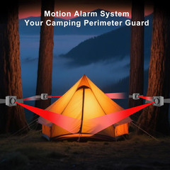 Portable Outdoor Perimeter Alarm System- 1/4 Mile Waterproof Wireless Motion Sen
