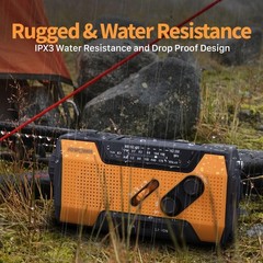 FosPower NOAA Emergency Weather Radio A1 7400mWh Portable Power Bank, AM/FM, USB