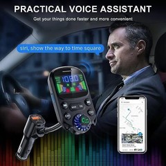 Car Bluetooth FM Transmitter Wireless MP3 Player PD USB Fast Car Charger Adapter