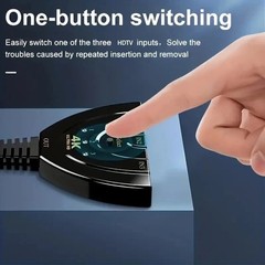 4K HDMI Switch 3 Port, HDMI Splitter Switcher Hub, 4K, Plug and Play,