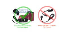 USB 2.0 Range Extender Repeater Kit With Active Power Over Cat5E Cat6 Max 330FT