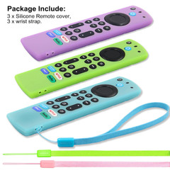 Pinowu Silicone Remote Case (3Pcs, Glow in the Dark) for Fire TV Stick 4K Max/In