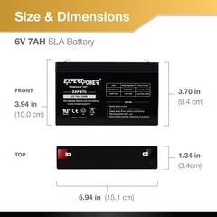 USED 6V 7AH AGM Battery Replacement for Enduring 3FM7 VRLA Rechargeable Battery