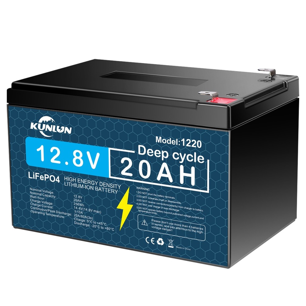 1/2/3/4 Pack 12V 20Ah LiFePO4 Lithium Battery, Deep Cycle, for UPS, E-Scooter