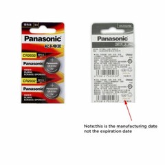 2x SUPER FRESH Panasonic CR2032 CR 2032 Lithium Battery 3V Coin Cell Car Key
