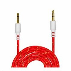 6FT LONG BRAIDED 3.5mm Male Audio Headphone Cable Stereo AUX Jack Adapter Plug
