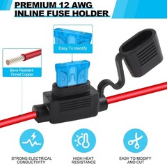 Durable Waterproof Inline Fuse Holder Set – 4 Packs & 35 Standard Fuses Included