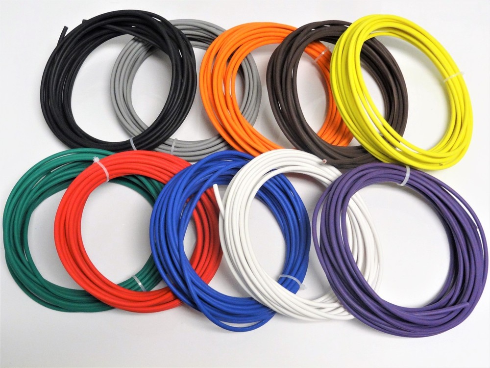 250′ AUTOMOTIVE WIRE 18 AWG HIGH TEMP GXL STRANDED WIRE 10 COLORS 25 FT EA USA