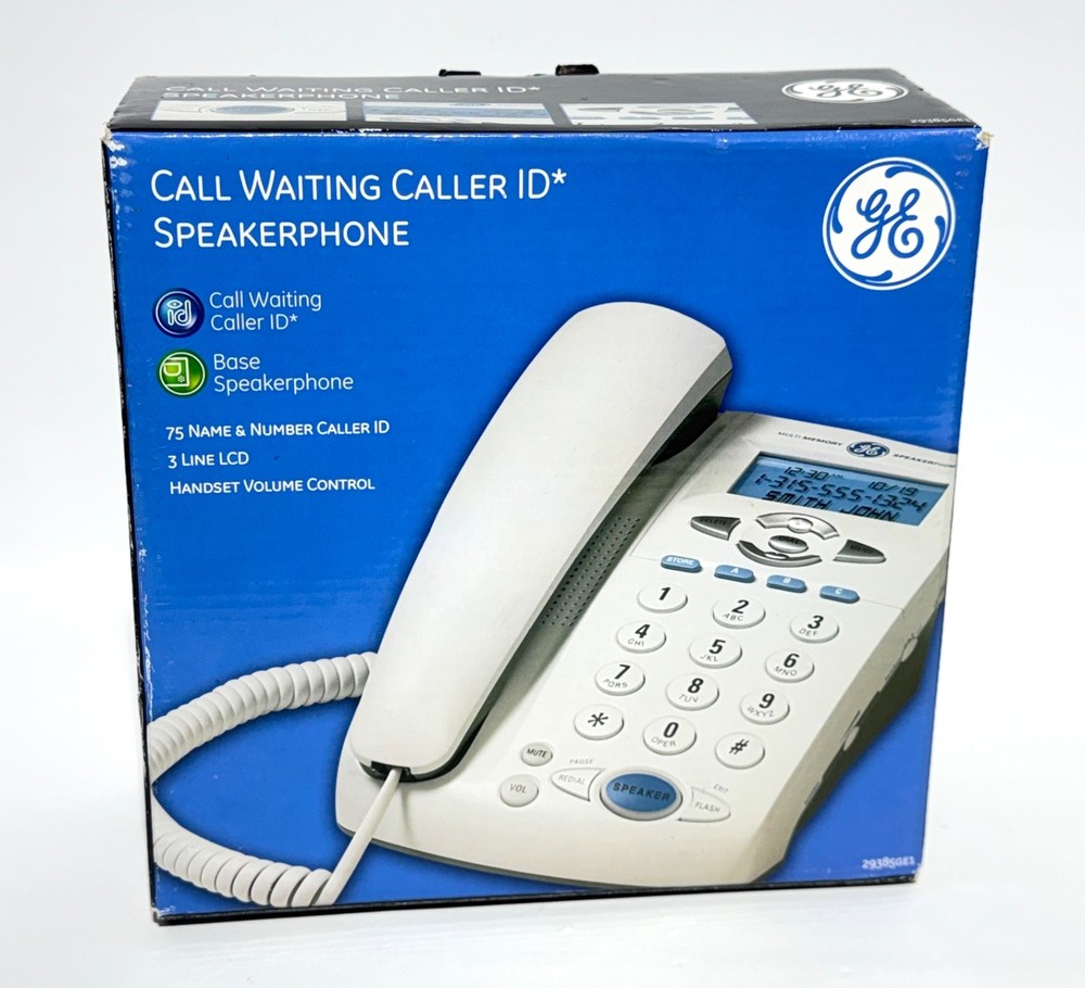 GE Corded Speakerphone with Caller ID 29385GE1 White NEW 2006