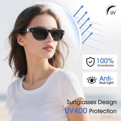 AI Smart Glasses with 8MP Camera for 2K Video Recording & Photochromic Lenses