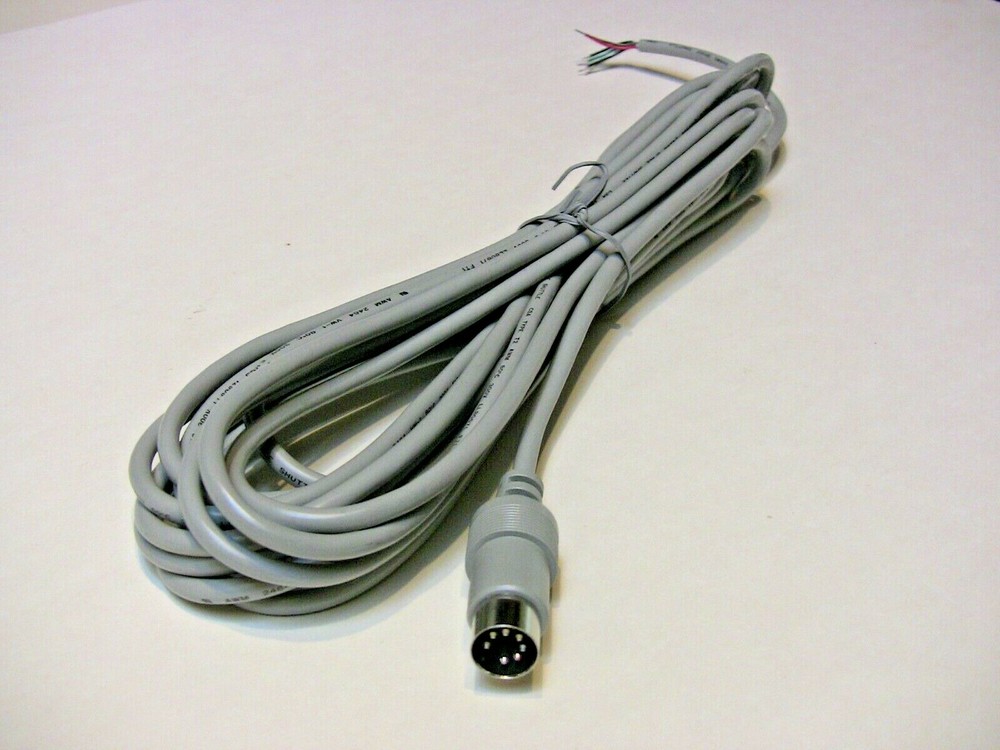 7 pin keyed male din connector connected to 20 ft cable