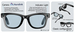 4k Smart AI Glasses for Men, Women, 8 MP Camera, Open-Ear Speakers, 1080p HD