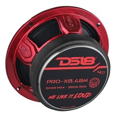DS18 PRO-X6.4BM 6.5″ Car Speaker with Bullet 250 Watts RMS 500 Watts MAX