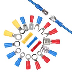 300x Insulated Assorted Electrical Wire Connector Crimp Spade Ring Terminal Kit