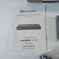 Cable Matters 48Gbps HDMI Audio Extractor With eARC Model 103104