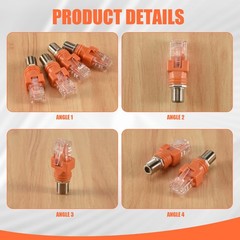 Coaxial to Ethernet Adapter, 4 Pack Coax F Female to RJ45 Male Converter3277