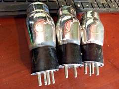 3 MATCHED KMA Brand 01A RADIOTRON Antique Radio Type ST 01A Vacuum Tube UNTESTED