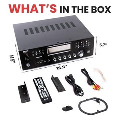 Pyle Bluetooth Home Theater Amplifier Receiver w/ Multimedia Disc Player, 3000 W