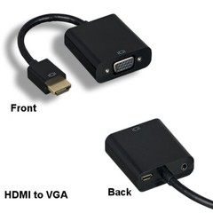 Kentek HDMI 1.3b to VGA HD15 Converter Adapter w/ Aux Audio 1080p HDTV Monitor