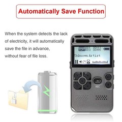 Rechargeable LCD Digital Audio Sound Voice Recorder Dictaphone MP3 Player