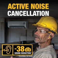DEWALT Jobsite Pro X2 ANC True Wireless Bluetooth Earbuds IP54, 190 2097 DW2
