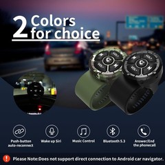 Green Bluetooth Media Remote – Waterproof Steering Wheel Control for iOS/Android