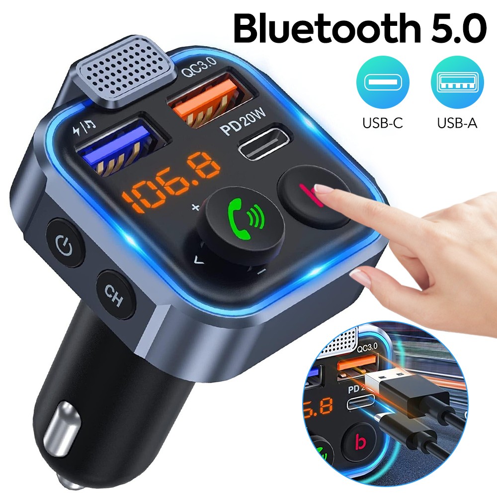 Bluetooth Car FM Transmitter MP3 Player Hands free Radio Adapter Kit USB Charger