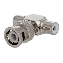 Dual RCA Female to BNC Male Adapter Coax Connector Splitter Converter 3 Pack