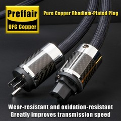 Carbon Fiber Fever Power Cable AC Power Wire, For PS-950 Alpha-OCC Conductor New