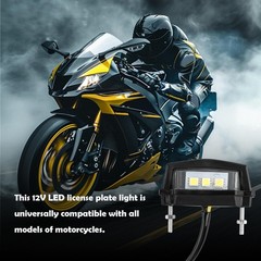 License Plate Light for Motorcycles,12V Shockproof and Sealing LED Motorcycle…