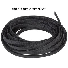 1/8″ 1/4″ 3/8″ 1/2″ 3/4″ Expandable Wire Cable Sleeving Sheathing Braided Loom