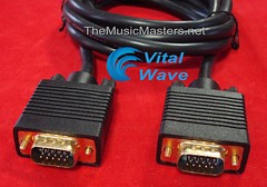 15′ ft VGA SVGA Cable M-M PC Video Monitor Projector Display HQ Cord Wire VWLTW