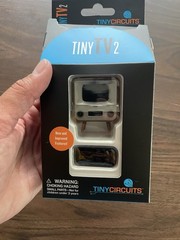 Tinytv 2 Mini Retro TV – 1.14″ Screen, Preloaded & Upload Videos, USB-C Recharge