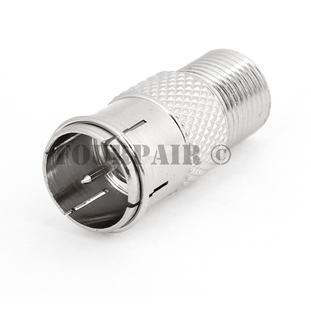 F Type Quick Plug RF Coax Coaxial Cable Adapter Connector – Male to Female M/F