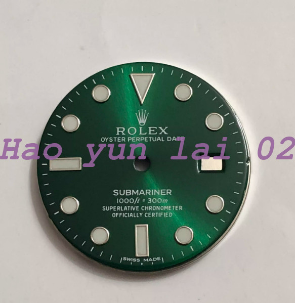 1PC 3135mm Watch black green water ghost dial for 2836 2824 3135 NEW movement