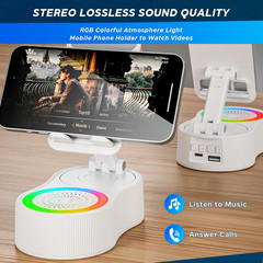 Wireless Bluetooth Speaker with 360° -Cell Phone Stand with Bluetooth Speaker
