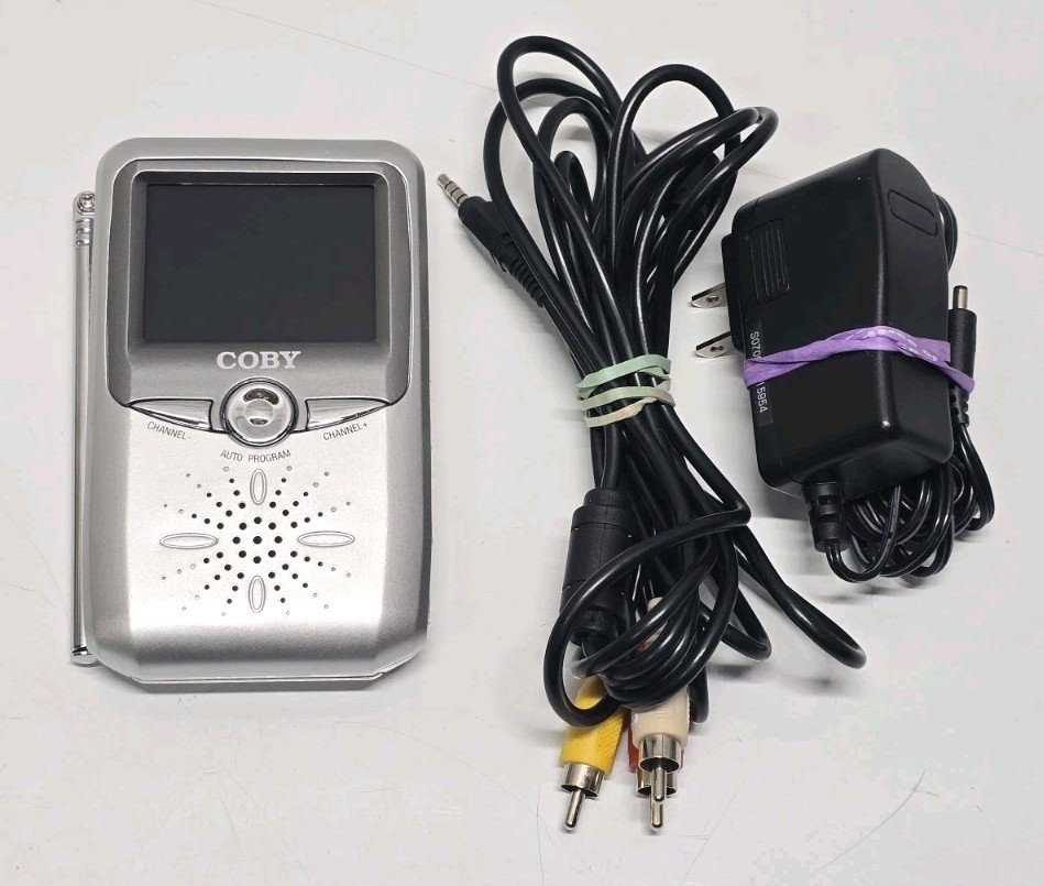 Coby TF-TV251 Portable Television 2.5-Inch Color LCD Screen Mini TV Tested Works