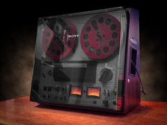 SONY REEL TO REEL 🌈RaRe🌈 Red Vintage Stereo Tape Recorder