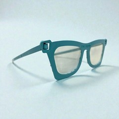 Polaroid 3-D Glasses Model 727 Vintage 1950s 3D Movie Viewer Blue Horn Rim Frame