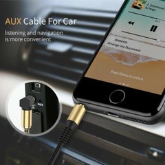 3.5mm Male to Male AUX Cable Cord L-Shaped Right Angle Car Audio Headphone Lot