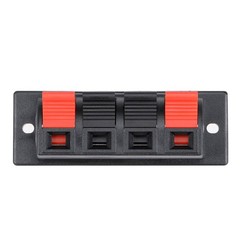 uxcell® 2pcs 4 Way Jack Socket Spring Push Release Connector Speaker 2