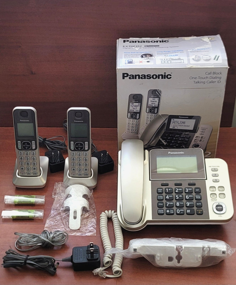 Panasonic KX-TGF352M Corded/Cordless 2 Handset Landline Telephone